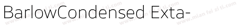 BarlowCondensed Exta字体转换